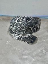 Floral Spoon ring flowers band