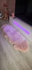 Double Pelt Real Sheepskin Rug Pink