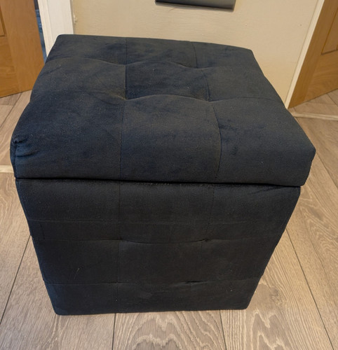 Argos black tufted fabric - black,