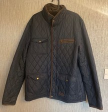 Musto Mens Quilted Jacket Navy Blue Size Large Lightweight Jacket