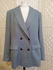 Marks and Spencer size 16 dark sage linen rich jacket in very good condition