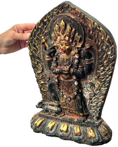 Nepalese clay shrine figure - shrine,