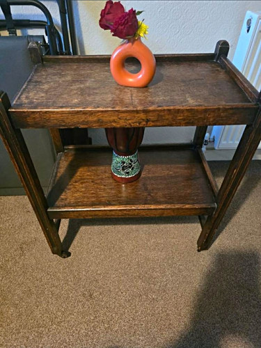 Wooden bedside table with - table,