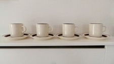 4 BRENDAN ERIN STONE ARKLOW IRELAND CUPS AND SAUCERS