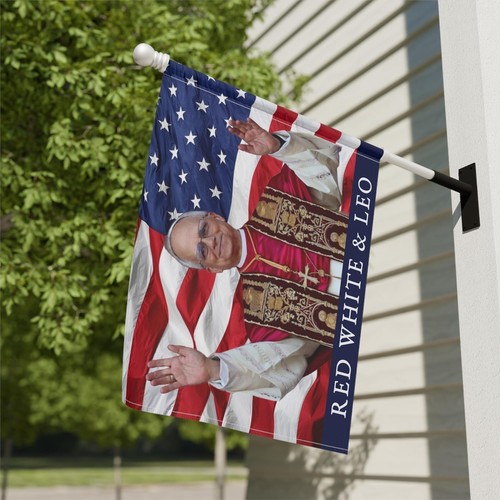 Catholic patriotic house flag - catholic,
