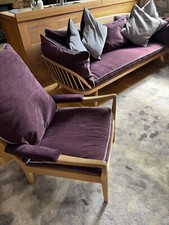 Ercol Studio Couch / sofa bed and matching armchair