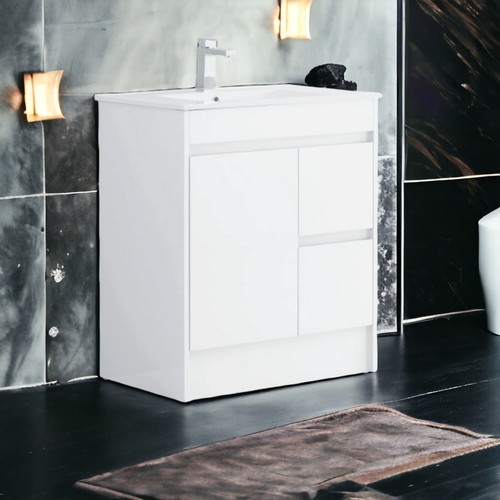750mm white vanity - 750mm, basin