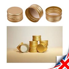 Gold Metal Screw Caps For Glass Bottle 28 mm Very Good Seal MIX and Pick NEW