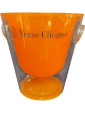 Veuve Clicquot Ice Bucket Clear and Orange Champagne Wine Cooler