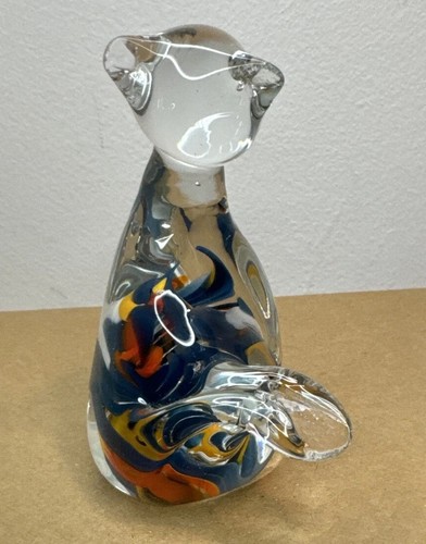 Mdina cat art glass - mdina,