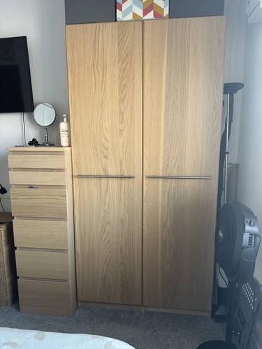 Ikea pax white oak - 3,