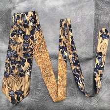 The Art Of Ties Tie Rack Made In Italy Silk Neck Tie Artistic Blue Tan Floral
