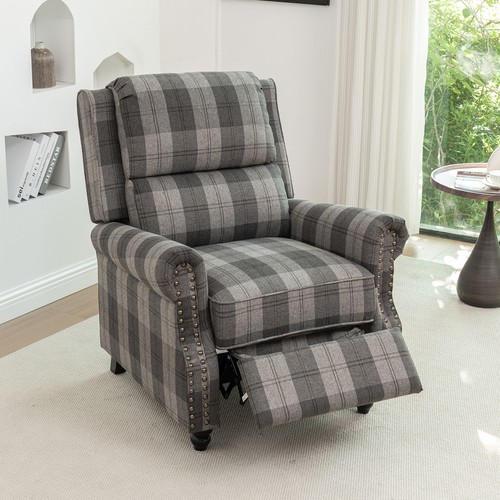 Recliner armchair tartan wing - armchair,