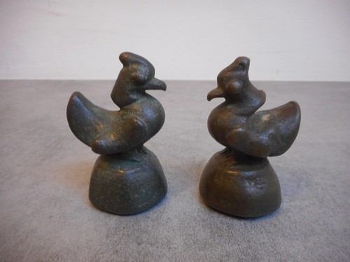 Pair bronze birds - of,