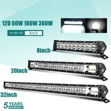 Super Slim 12D 8" 20" 32" LED Bar Spot Flood Beam LED Light Bar for Boat Offroad