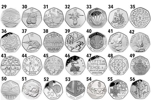 Rare 50p coins 1988 - rare, 1988-2016