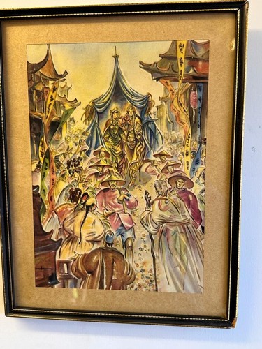 Vintage mid century framed - vintage,
