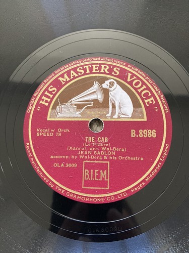 Jean sablon 78rpm the - 10”,