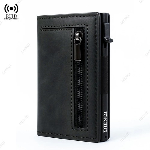 Slim leather women men wallet - leather,
