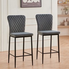 Set of 2/4/6 Bar Stools Velvet
