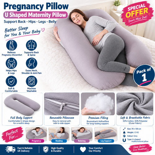 Shaped pregnancy pillow - u,