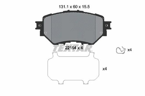 Front brake pad - front,