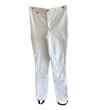 Shires SaddleHugger Mens Cotton Knitted Riding Jodhpur  White 32” Waist 32” Leg