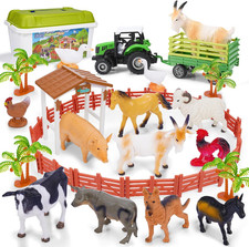 38 Pcs Kids Farm Animals Toys
