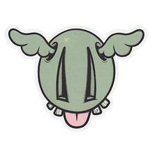 D*Face Gray D*Dog Sticker