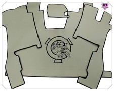 SCANIA R SERIES NEXT GEN SET OF FLOOR MATS DASH MAT SMOOTH WITH EMBROIDERY BEIGE