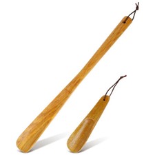 2pcs Wooden Long Handled Shoe