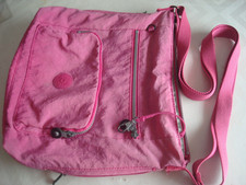 ~ KIPLING Sanitised ~ Tonal Pink 6 OUTER ZIPS Large ORGANISER HANDBAG Adj Strap