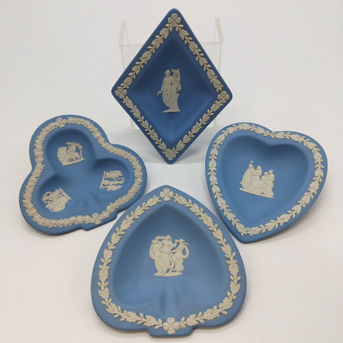 Wedgwood blue jasperware - jasperware, x4