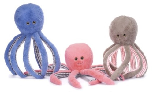 Octopus soft toy sparkly gold - toy,