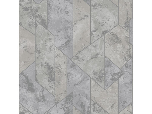 Geometric silver grey - silver,