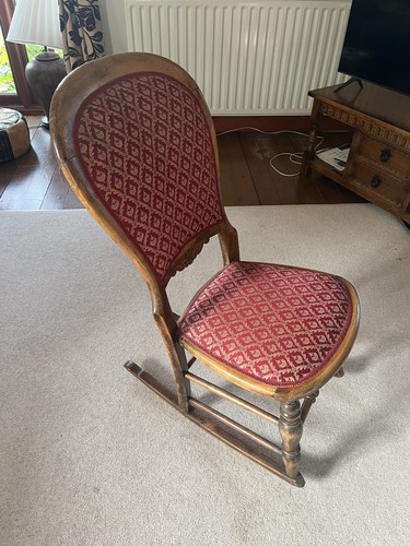 Victorian mahogany rocking - victorian,