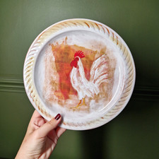 Pier 1 Chicken Plate Earthenware Italy Designer Display Side Plate Cottagecore