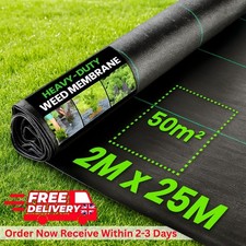 Weed Control Membrane Fabric Heavy Duty Ground Cover Garden Landscape Sheet UK