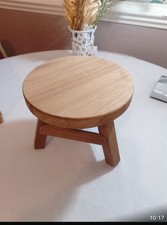 Wood Plant Stand Round Riser Pedestal Decorative Display Stand Flower Pot Holder