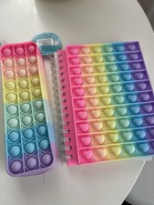 Rainbow pop fidget notebook - rainbow,