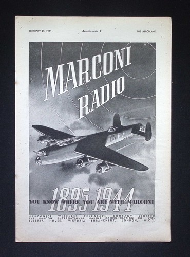 Original 1944 advert marconi - original,