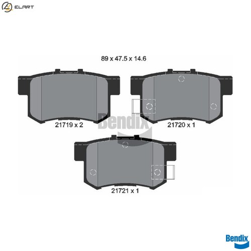 Brake pad set disc - disc,