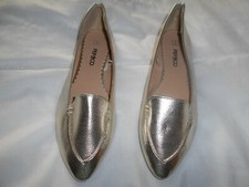 Pep Co gold faux leather shoes