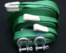 NEW 4x4 RECOVERY TOW ROPE STRAP STROP KIT 14 TON 7M/4M/2M + 2 X 3.25 TON SHACKLE
