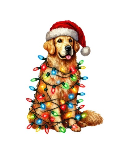 Christmas dog golden retriever - dog,