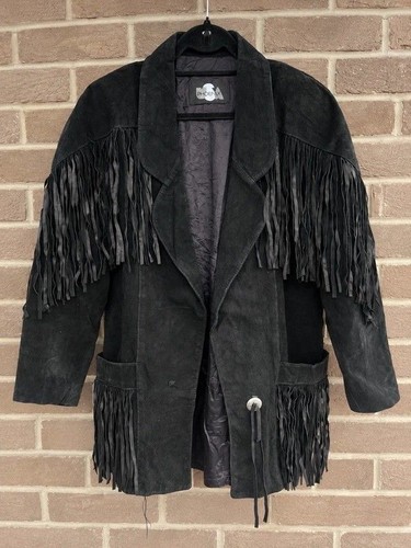 Vintage black genuine leather - vintage,