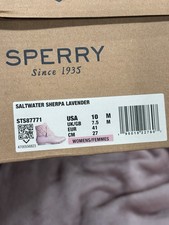 Sperry Saltwater SHERPA Duck Boots Womens Size 10 lavender/purple NEW IN BOX!