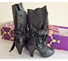irregular choice Ladies Party Pants Black Glitter Boots size 4