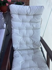 Wooden Sun Lounger with Cushions Garden Folding Sunlounger Balcony