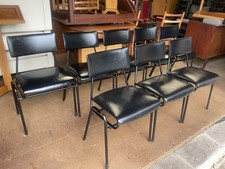 8 Remploy Danish Design Mid Century Modernist Stacking Dining Chairs M4987